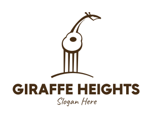 Giraffe - Brown Guitar Giraffe logo design