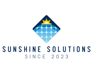 Sunlight - Sustainable Solar Panel Technology logo design