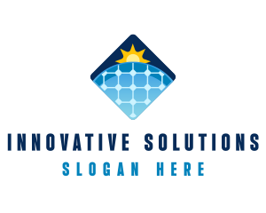 Sustainable Solar Panel Technology logo design