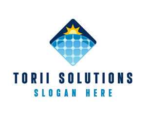 Sustainable Solar Panel Technology logo design