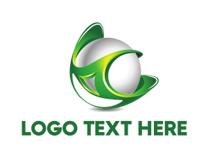 Pearl - Green Globe logo design