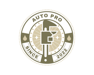 Plumber Wrench Emblem  Logo