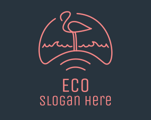 Pink - Pink Flamingo Island logo design