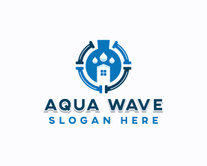 Water Pipe Plumbing logo design