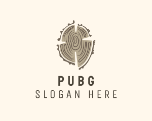 Log Wood Tree Logo