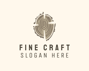 Log Wood Tree logo design