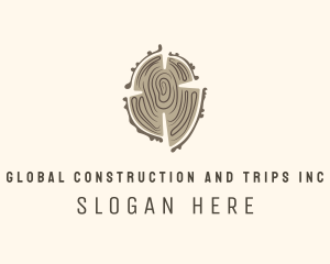 Tradesperson - Log Wood Tree logo design