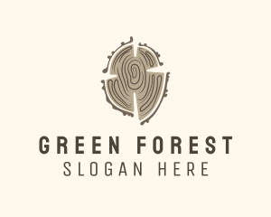 Log Wood Tree logo design