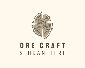 Log Wood Tree logo design