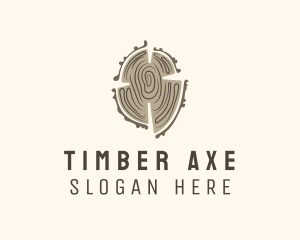 Log Wood Tree logo design