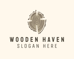Log - Log Wood Tree logo design
