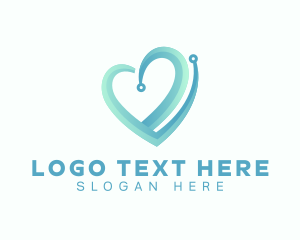 Teleconsultation - Medical Tech Heart logo design