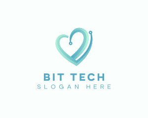 Medical Tech Heart logo design