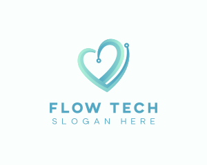 Medical Tech Heart logo design