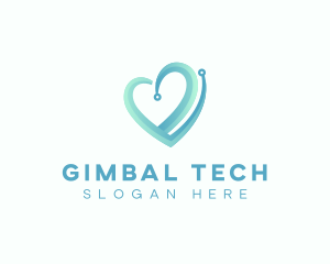 Medical Tech Heart logo design