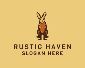 Rustic Wildlife Rabbit logo design