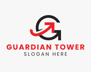 Red Arrow Letter G logo design