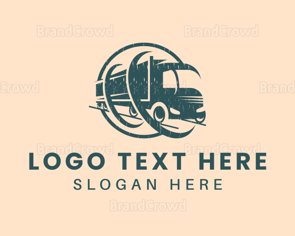 Logistics Forwarding Truck Logo