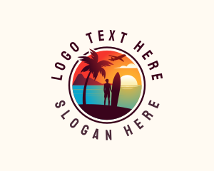 Surf - Getaway Beach Travel logo design