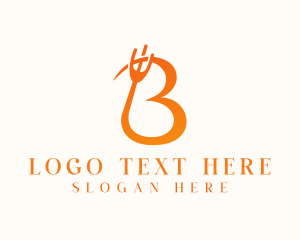 Canteen - Restaurant Utensils Letter B logo design