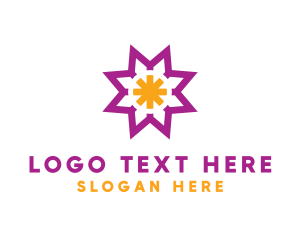 Flower Shop - Modern Asterisk Star logo design