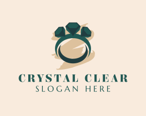 Crystal - Crystal Diamond Ring logo design