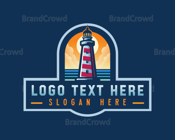 Coastal Sea Lighthouse Logo