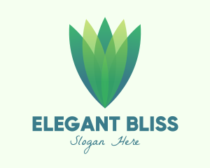 Green Gradient Eco Leaves Logo