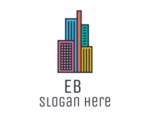Broker - Colorful Modern City logo design