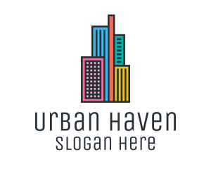 Colorful Modern City  logo design