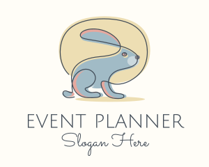 Zoo - Moon Rabbit Monoline logo design