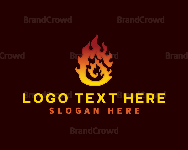 Hot Fire Flame Logo