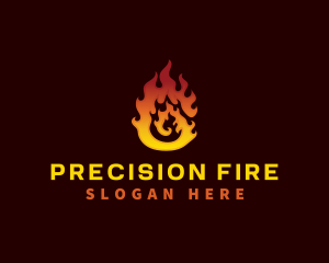 Hot Fire Flame  logo design