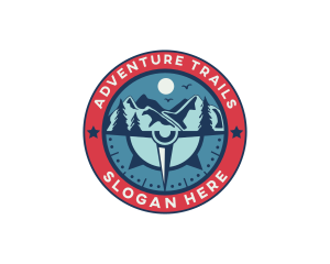 Travel Compass Trekking logo design