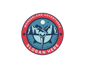 Travel Compass Trekking logo design