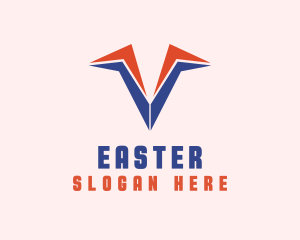 Initial - Aviation Sharp Letter V logo design