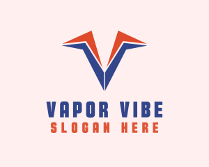 Aviation Sharp Letter V logo design