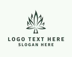 Spliff - Weed Leaf Flame logo design