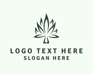 Tobacco - Weed Leaf Flame logo design