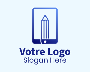 Pencil Mobile Tablet  Logo