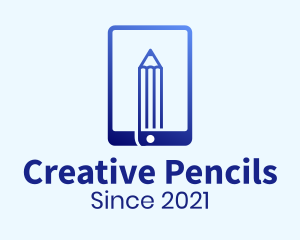 Pencil Mobile Tablet  logo design