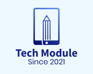 Module - Pencil Mobile Tablet logo design