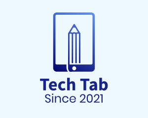 Tablet - Pencil Mobile Tablet logo design