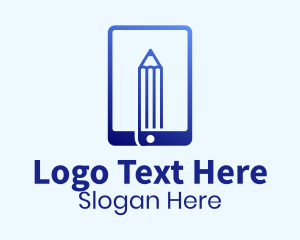 Pencil Mobile Tablet  Logo