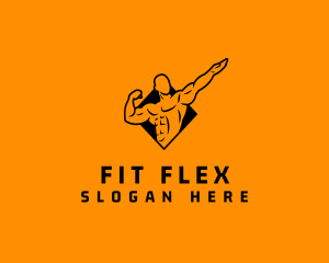 Muscle Fitness Flex logo design