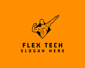 Muscle Fitness Flex logo design