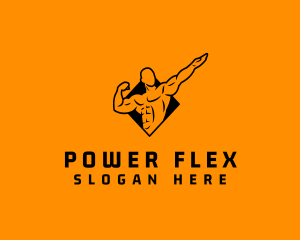 Muscle Fitness Flex logo design