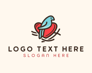 Heart - Bird Nest Heart logo design