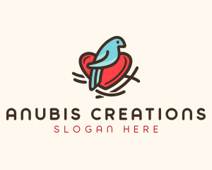 Bird Nest Heart logo design