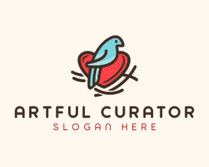 Bird Nest Heart logo design